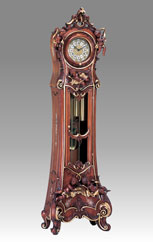 Grandfather Clock 530 walnut and gold 5angels